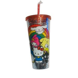 Sanrio• Hello Kitty Tumbler W/  Lid & Straw 32 oz. NWT Rainbow Cup